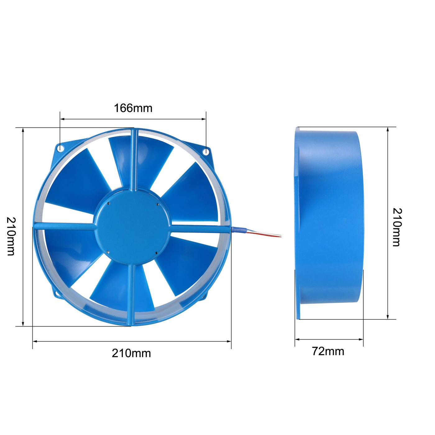 uxcell Uxcell Cooling Fan 210mm x 210mm x 72mm 200FZY2-D AC 220V/240V 0.45A Dual Ball Bearings