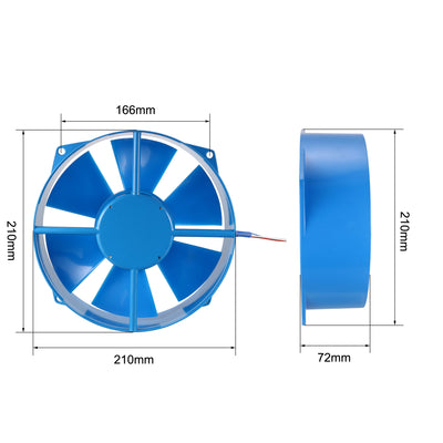 Harfington Uxcell Cooling Fan 210mm x 210mm x 72mm 200FZY2-D AC 220V/240V 0.45A Dual Ball Bearings