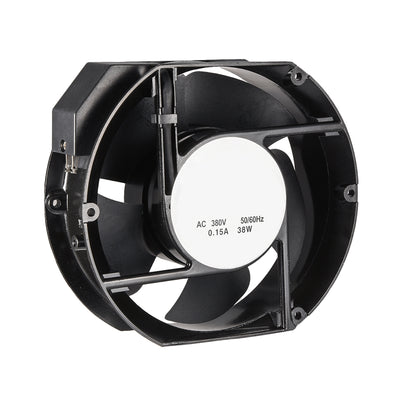 Harfington Uxcell Cooling Fan 170mm x 150mm x 51mm FP-108EX-S1-B AC 380V 0.15A Dual Ball Bearings