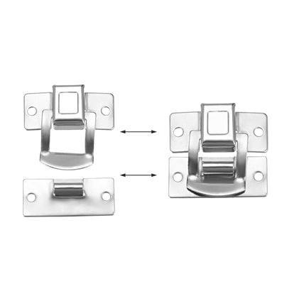 Harfington Uxcell Box Latch, Small Size Silver Tone Hasp Jewelry cases Catch w Screws 4 Pcs