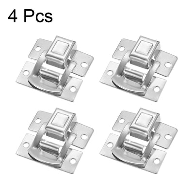 Harfington Uxcell Box Latch, Small Size Silver Tone Hasp Jewelry cases Catch w Screws 4 Pcs