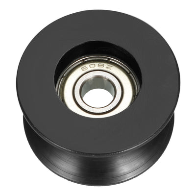 Harfington Uxcell 5.5mm Deep Metal V Groove Guide Bearing Pulley Rail Ball Wheel 8x40x20mm