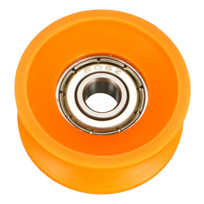 Harfington Uxcell 2.5mm Deep Metal V Groove Guide Bearing Pulley Rail Ball Wheel 6x30x13mm