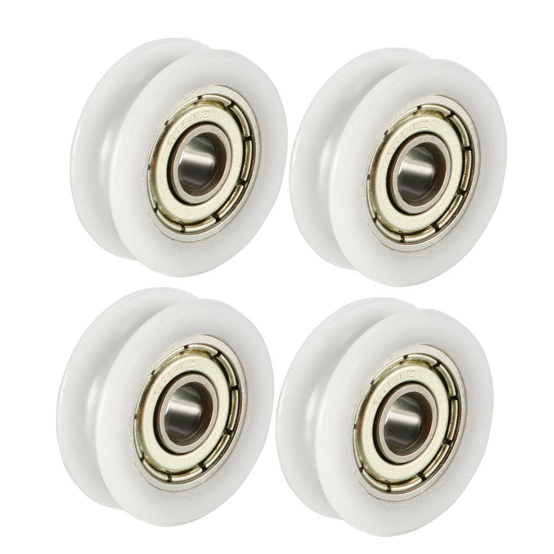 uxcell Uxcell 4pcs 1.5mm Deep Metal V Groove Guide Bearing Pulley Rail Ball Wheel 4x18x6mm