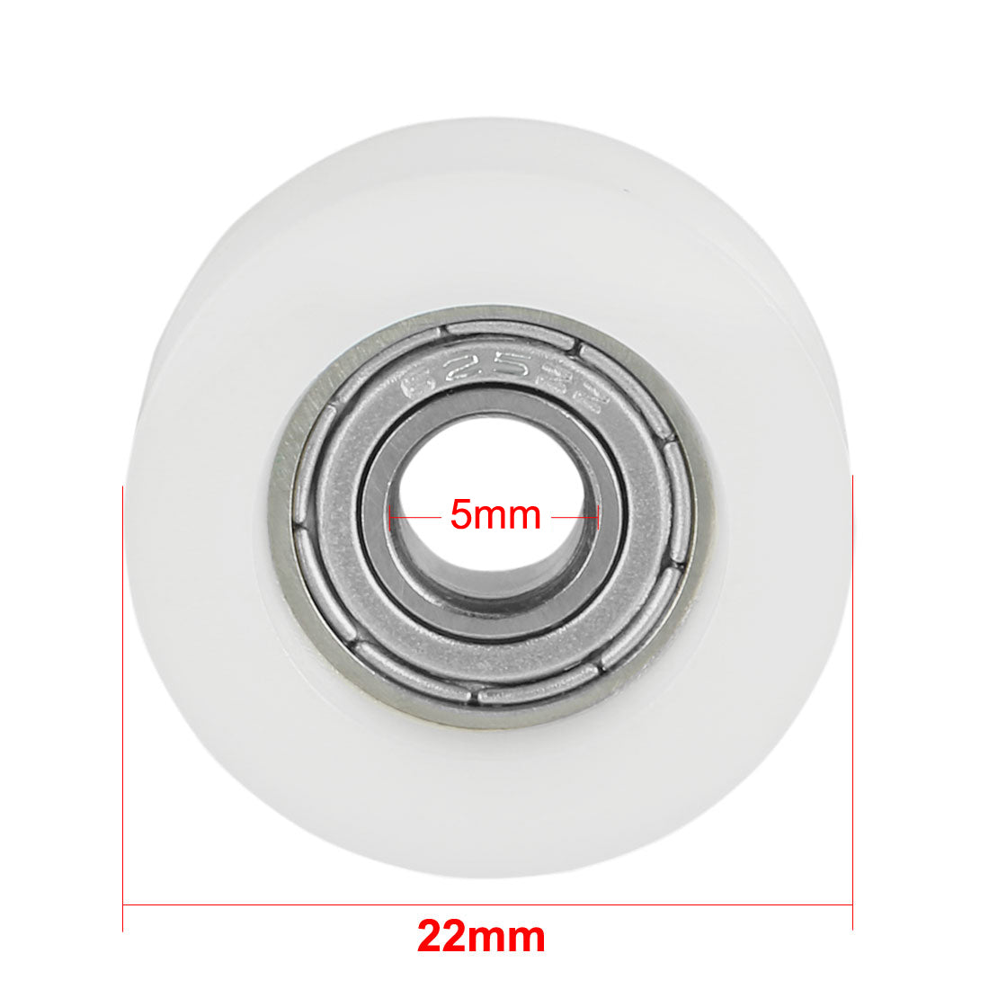 uxcell Uxcell 4pcs 1.8mm Deep Metal V Groove Guide Bearing Pulley Rail Ball Wheel 5x24x7mm