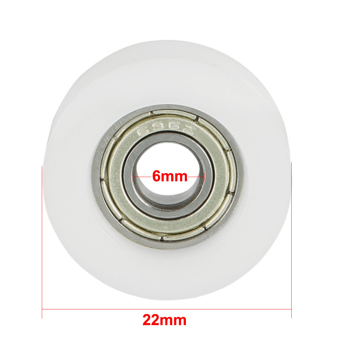 uxcell Uxcell 4pcs 1.8mm Deep Metal V Groove Guide Bearing Pulley Rail Ball Wheel 6x22x8mm