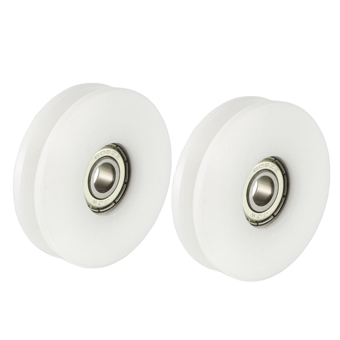 uxcell Uxcell 2pcs 4.7mm Deep Metal V Groove Guide Bearing Pulley Rail Ball Wheel 8x50x12mm