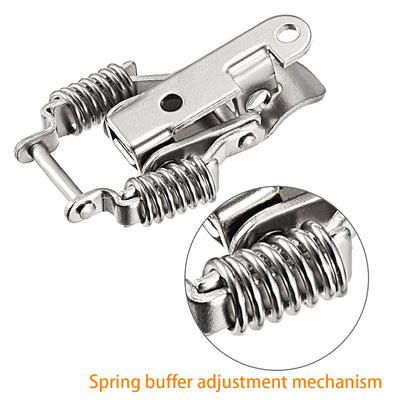 Harfington Uxcell 201 Stainless Steel Spring Loaded Toggle Latch Catch Clamp 66mm