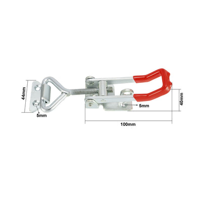 Harfington Uxcell Pull Latch, Metal Adjustable Door Cabinet Box Case Toggle Latch Hasps - 661 Lbs Capacity with Keyhole