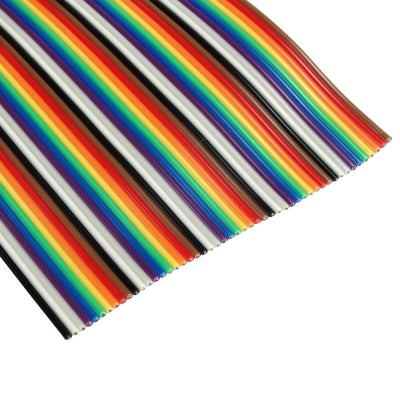 Harfington Uxcell Flat Ribbon Cable 50P Rainbow IDC Wire 1.27mm Pitch 1m Long