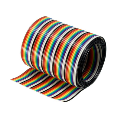 Harfington Uxcell Flat Ribbon Cable 50P Rainbow IDC Wire 1.27mm Pitch 1m Long