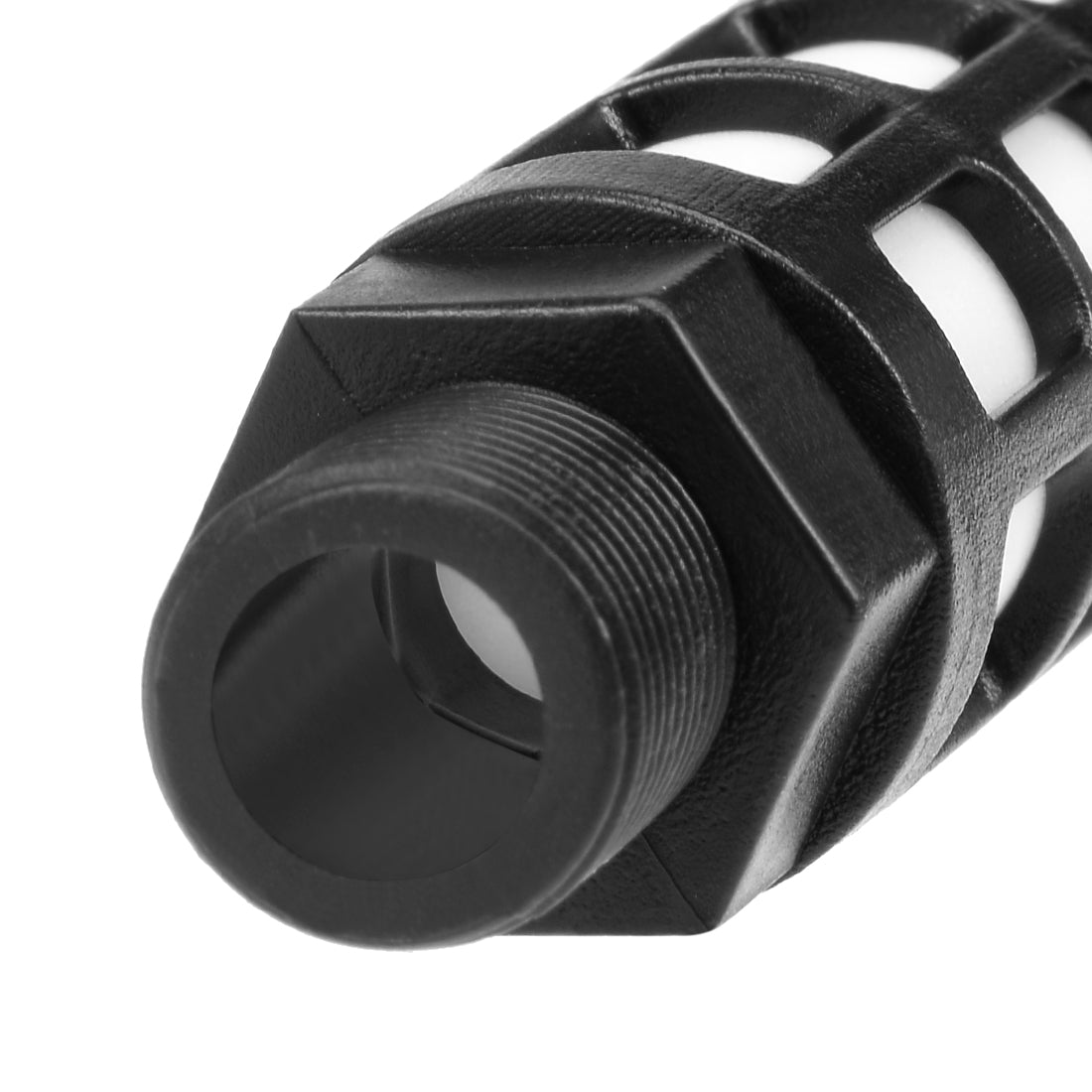 uxcell Uxcell 10 Stücke plastische Pneumatische Endschalldämpfer Schalldämpfer 3/8 PT Schwarz