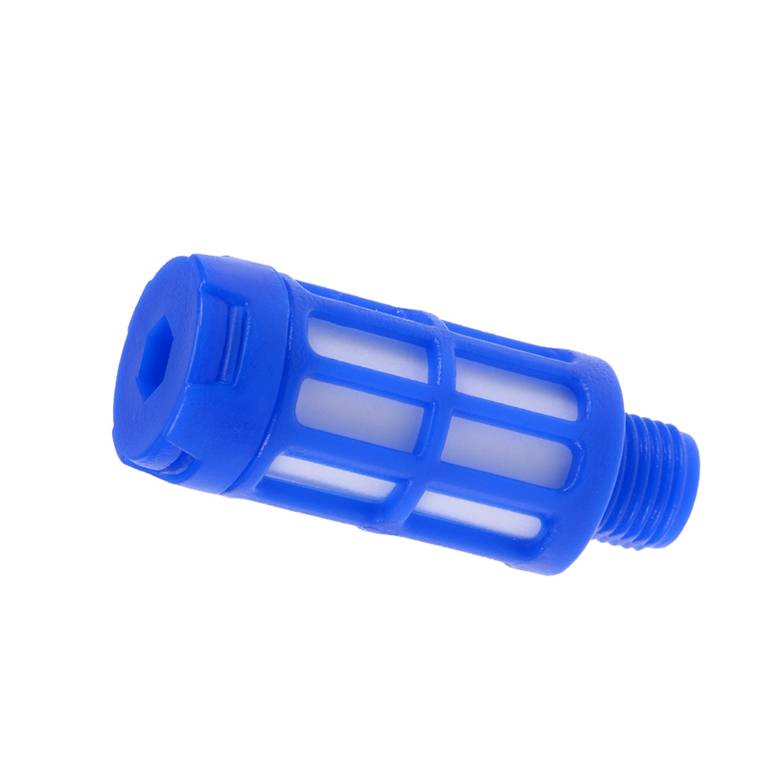 uxcell Uxcell 10 Stücke plastische Pneumatische Endschalldämpfer Schalldämpfer 1/8 PT Blau