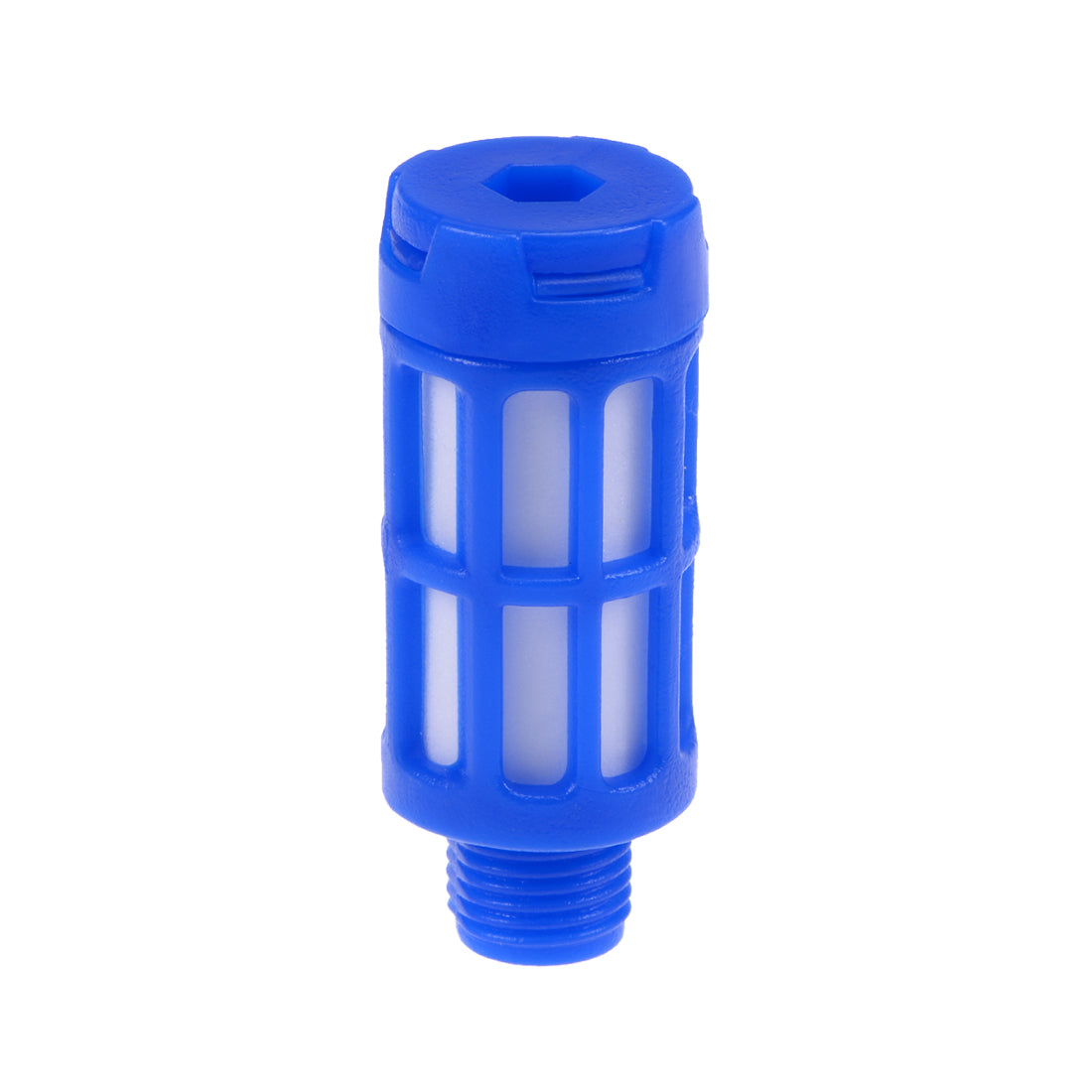 uxcell Uxcell 10 Stücke plastische Pneumatische Endschalldämpfer Schalldämpfer 1/8 PT Blau