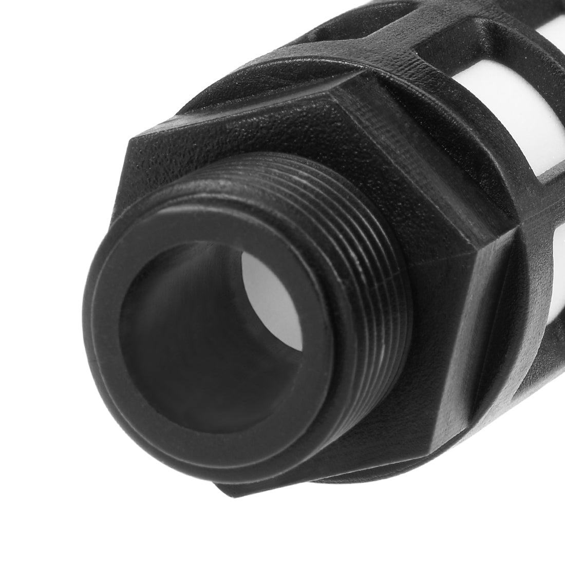 uxcell Uxcell 4 Stücke plastische Pneumatische Endschalldämpfer Schalldämpfer 1/2 PT Schwarz