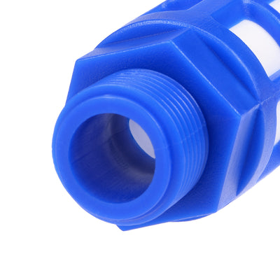 Harfington Uxcell 4 Stücke plastische Pneumatische Endschalldämpfer Schalldämpfer 1/2 PT Blau DE de