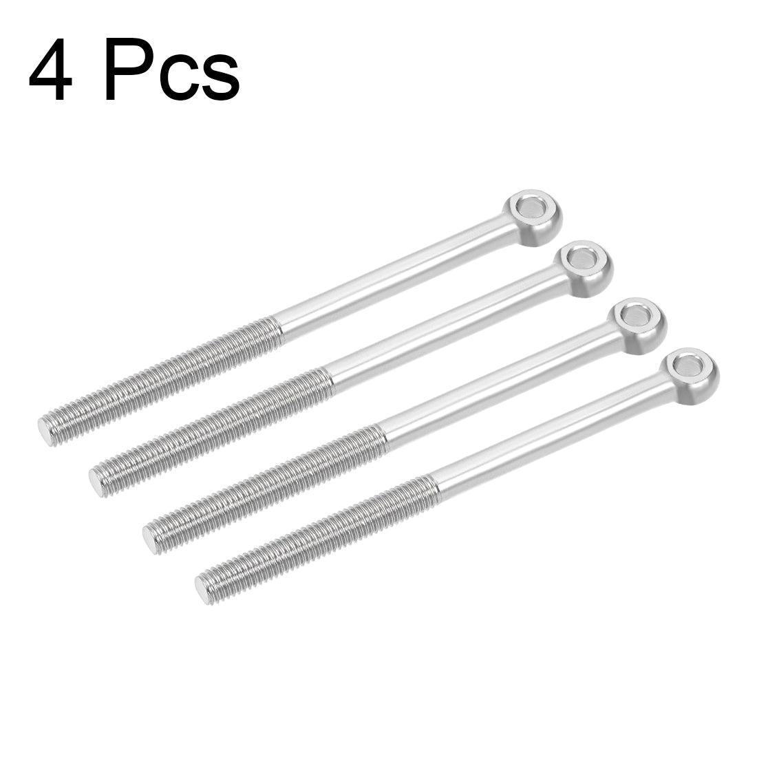 Uxcell Uxcell M12 x 120mm 304 Stainless Steel Machine Shoulder Lift Eye Bolt Rigging 4pcs