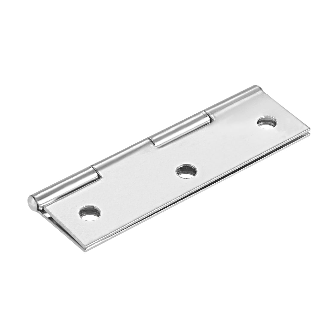 uxcell Uxcell 2.6"  Hinge Silver Door Cabinet Hinges Fittings Brushed Chrome Plain 4pcs