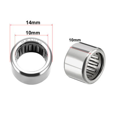 Harfington Uxcell 10Stücke HK1010 Gezogene Schalen Nadellager 10mm Bohrung Dmr 14mm OD 10mm Breite DE de