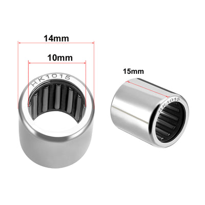 Harfington Uxcell Needle Roller Bearings, Open End, Stamping Steel Drawn Cup, Metric