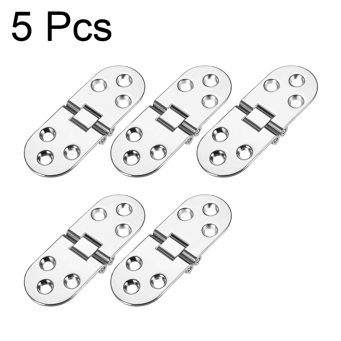 uxcell Uxcell 5 Pcs Nähmaschine Tisch faltend Flip Scharnier Zinklegierung Chrom Überzug Ende DE de