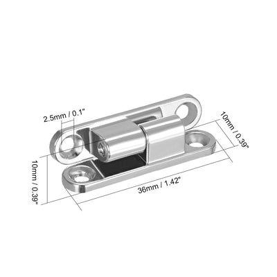 Harfington Uxcell Cupboard Zinc Alloy 90 Degree Detachable Door Hinge Silver Tone 3 pcs