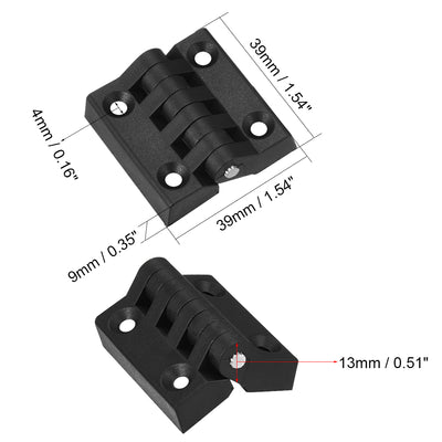 Harfington Uxcell 10pcs Cabinet Gate Closet Door 39mm Length ABS Nylon Hinge