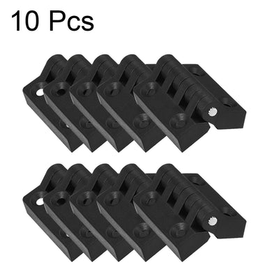 Harfington Uxcell 10pcs Cabinet Gate Closet Door 39mm Length ABS Nylon Hinge