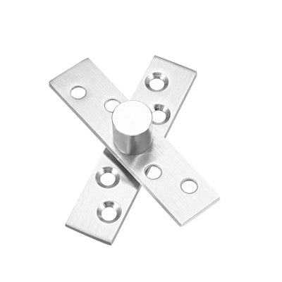 Harfington Uxcell 2 Sets Stainless Steel 360 Degree Door Pivot Hinge 75 x 17mm