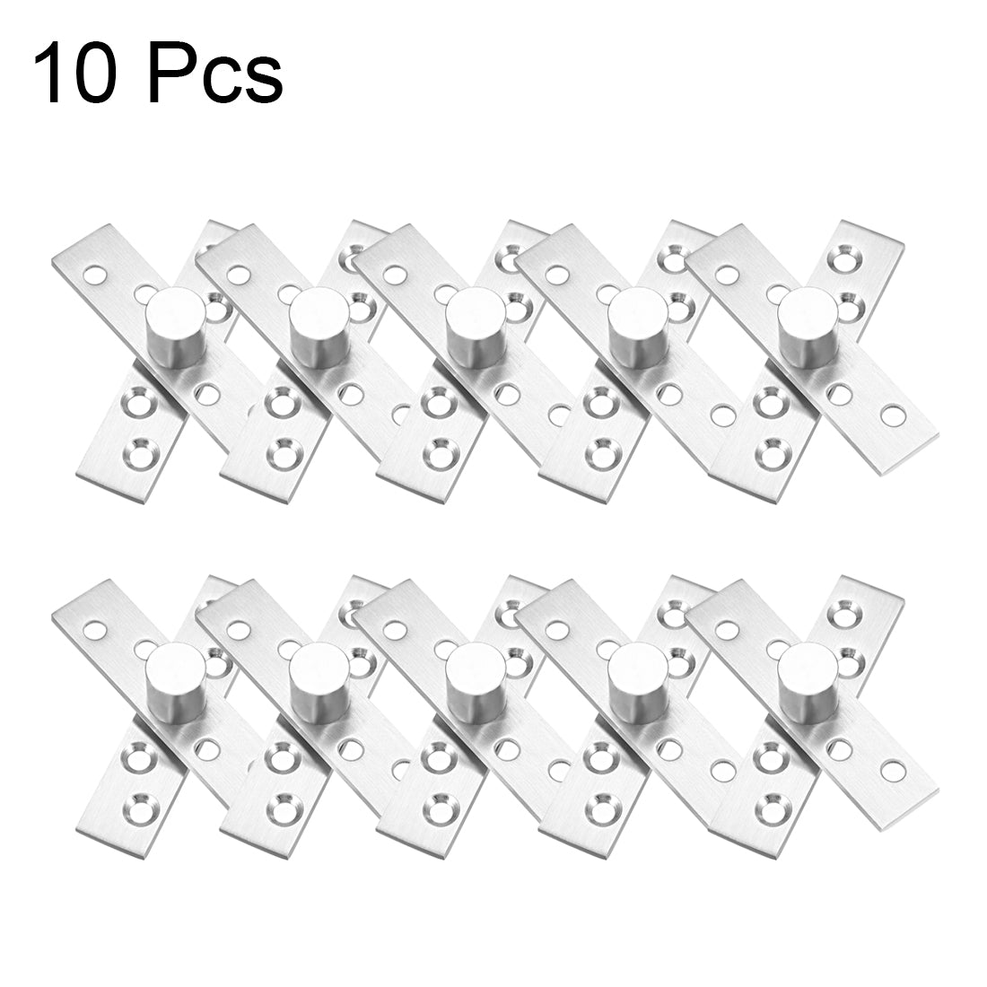 uxcell Uxcell 10 Sets Stainless Steel 360 Degree Door Pivot Hinge 75 x 17mm