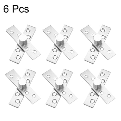 Harfington Uxcell 6 Sets Stainless Steel 360 Degree Door Pivot Hinge 75 x 17mm