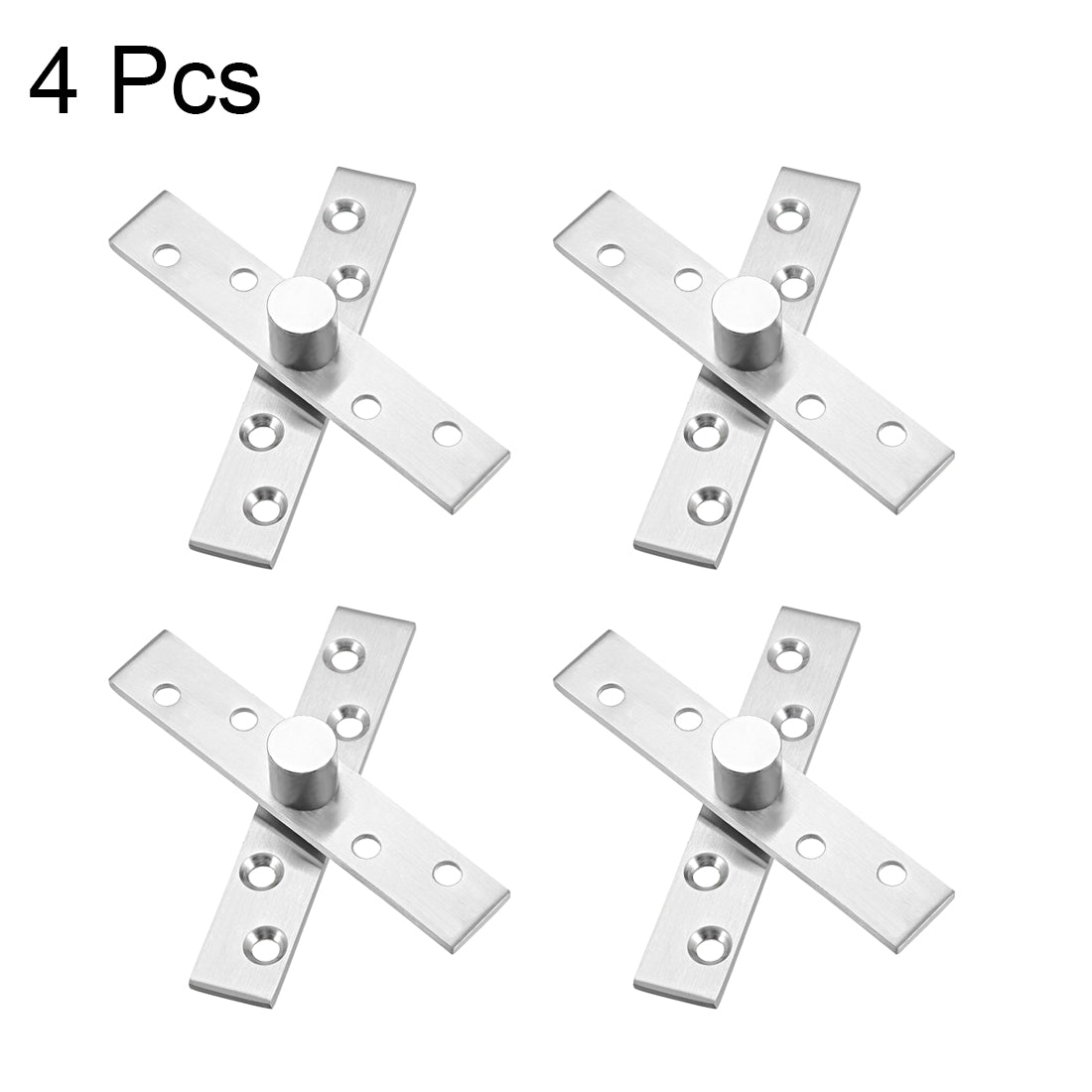 uxcell Uxcell 4 Sets Stainless Steel 360 Degree Door Pivot Hinge 95 x 18mm