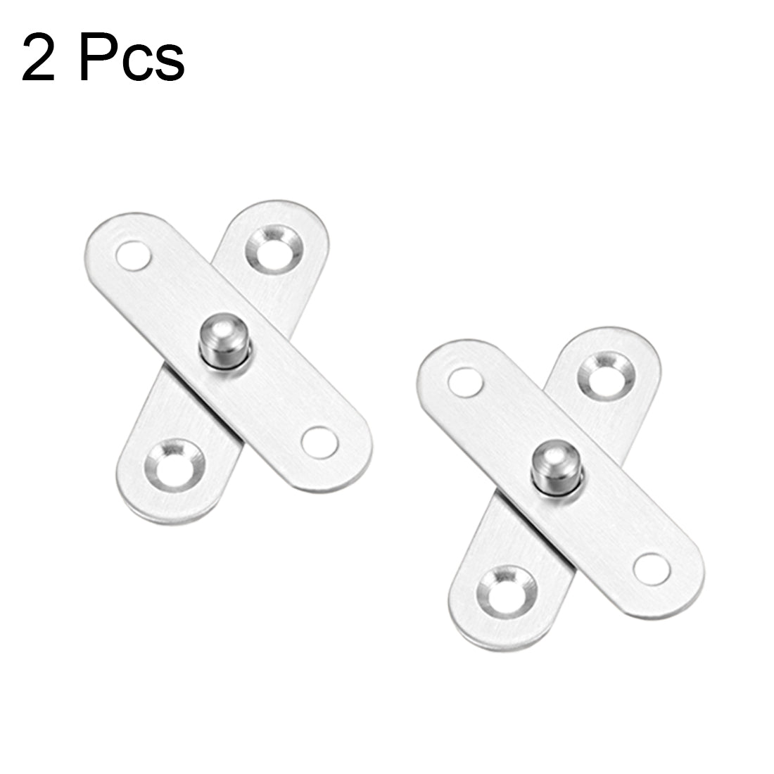 uxcell Uxcell 2 Sets Stainless Steel 360 Degree Rotating Door Pivot Hinge 57mm x 16mm