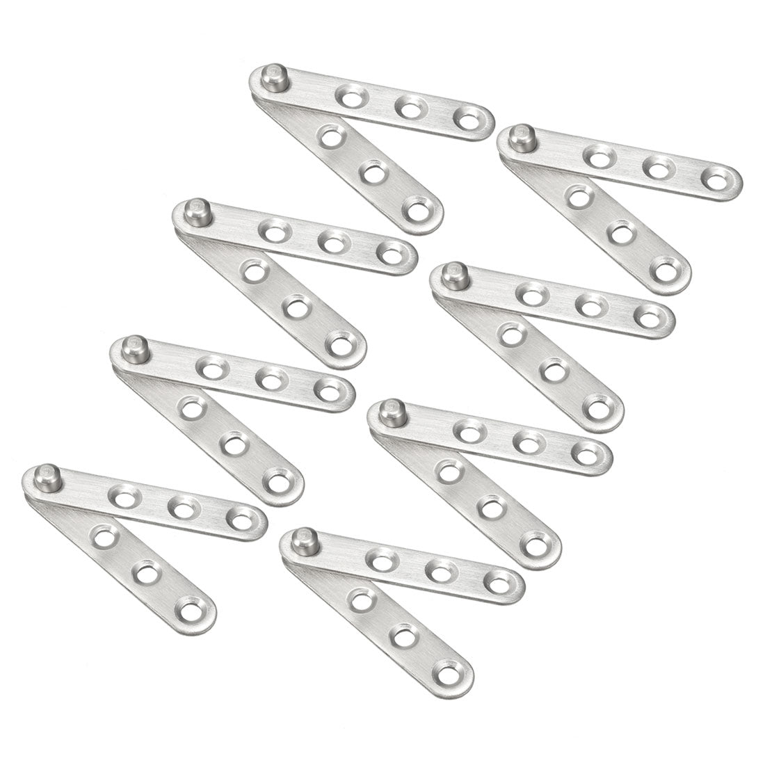 uxcell Uxcell 8 Sets Stainless Steel 360 Degree Rotating Door Pivot Hinge 60mm x 11mm