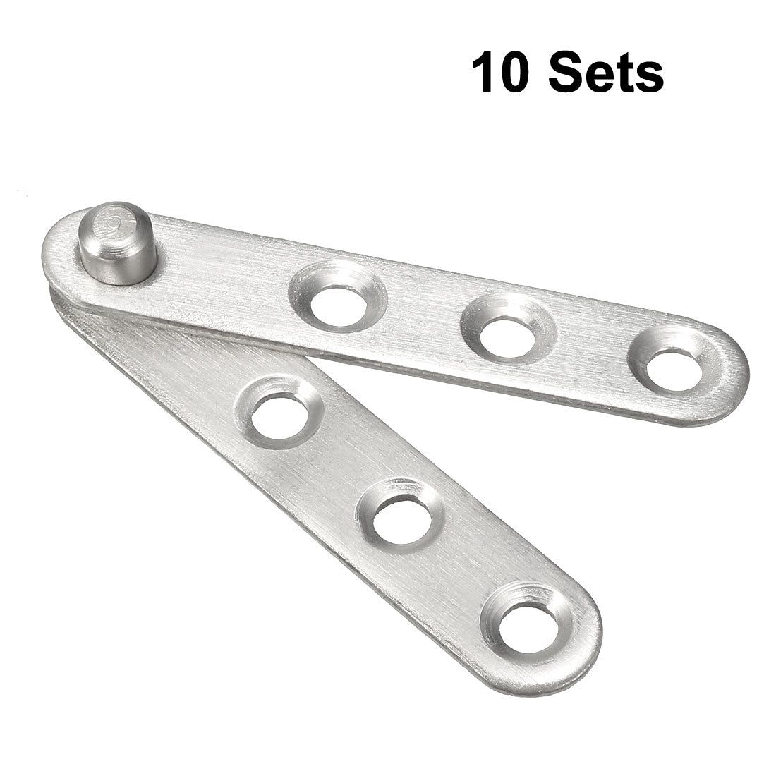 uxcell Uxcell 10 Sets Stainless Steel 360 Degree Rotating Door Pivot Hinge 60mm x 11mm