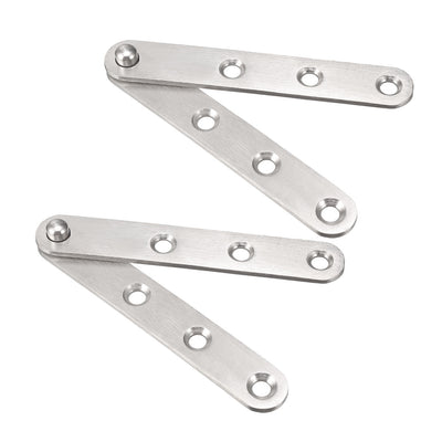 Harfington Uxcell 2 Sets Stainless Steel 360 Degree Rotating Door Pivot Hinge 100mm x 16mm