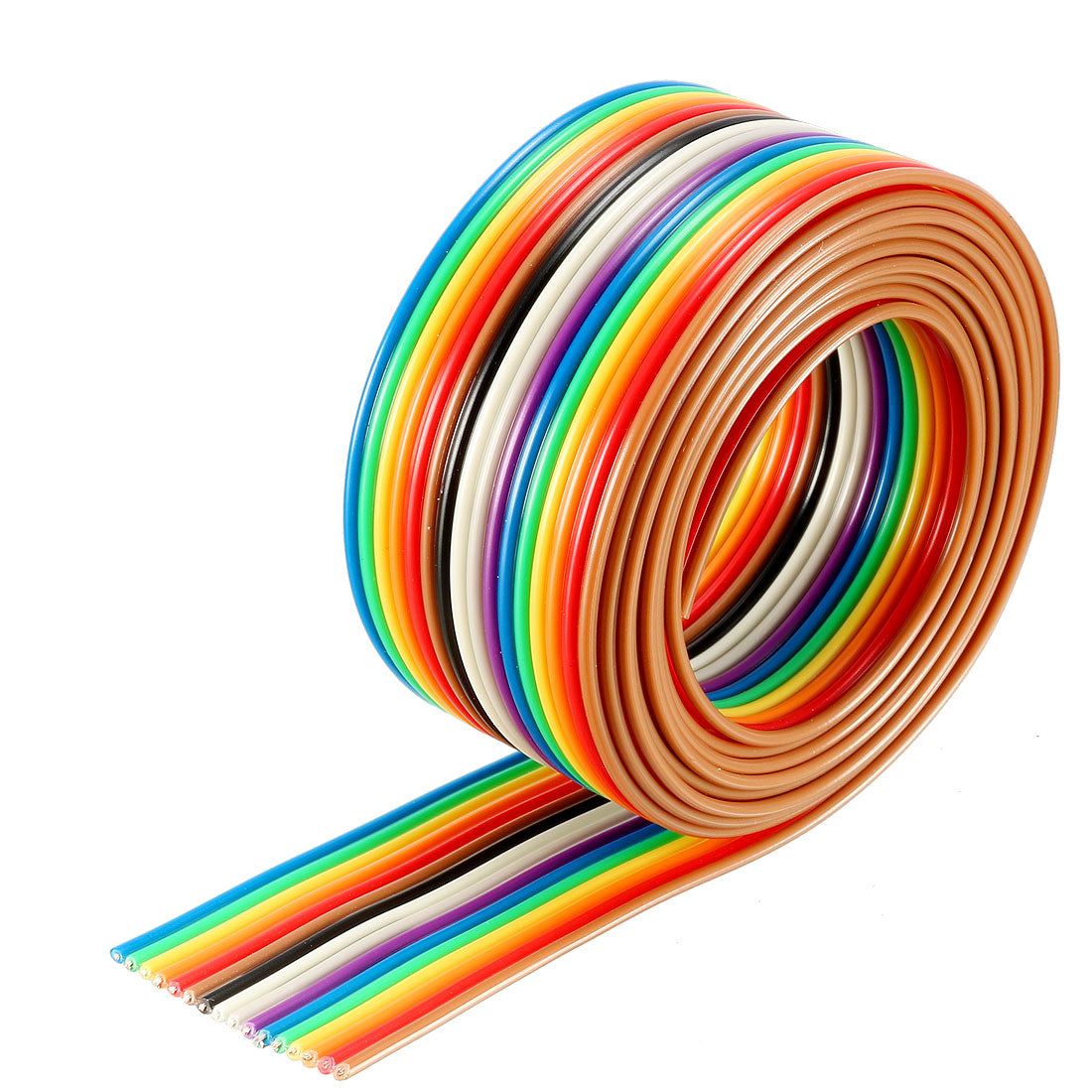 uxcell Uxcell Flat Ribbon Cable 16P Rainbow IDC Wire 1.27mm Pitch 1 Meter Long