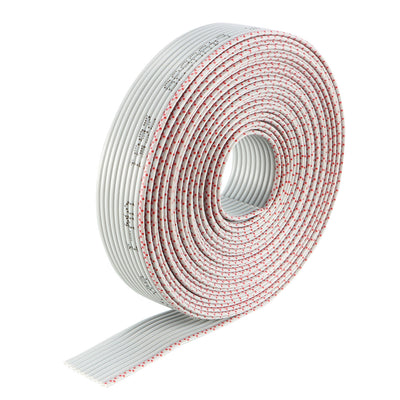 Harfington Uxcell Flat Ribbon Cable 10P Gray Wire 1.27mm Pitch 3 Meters Long