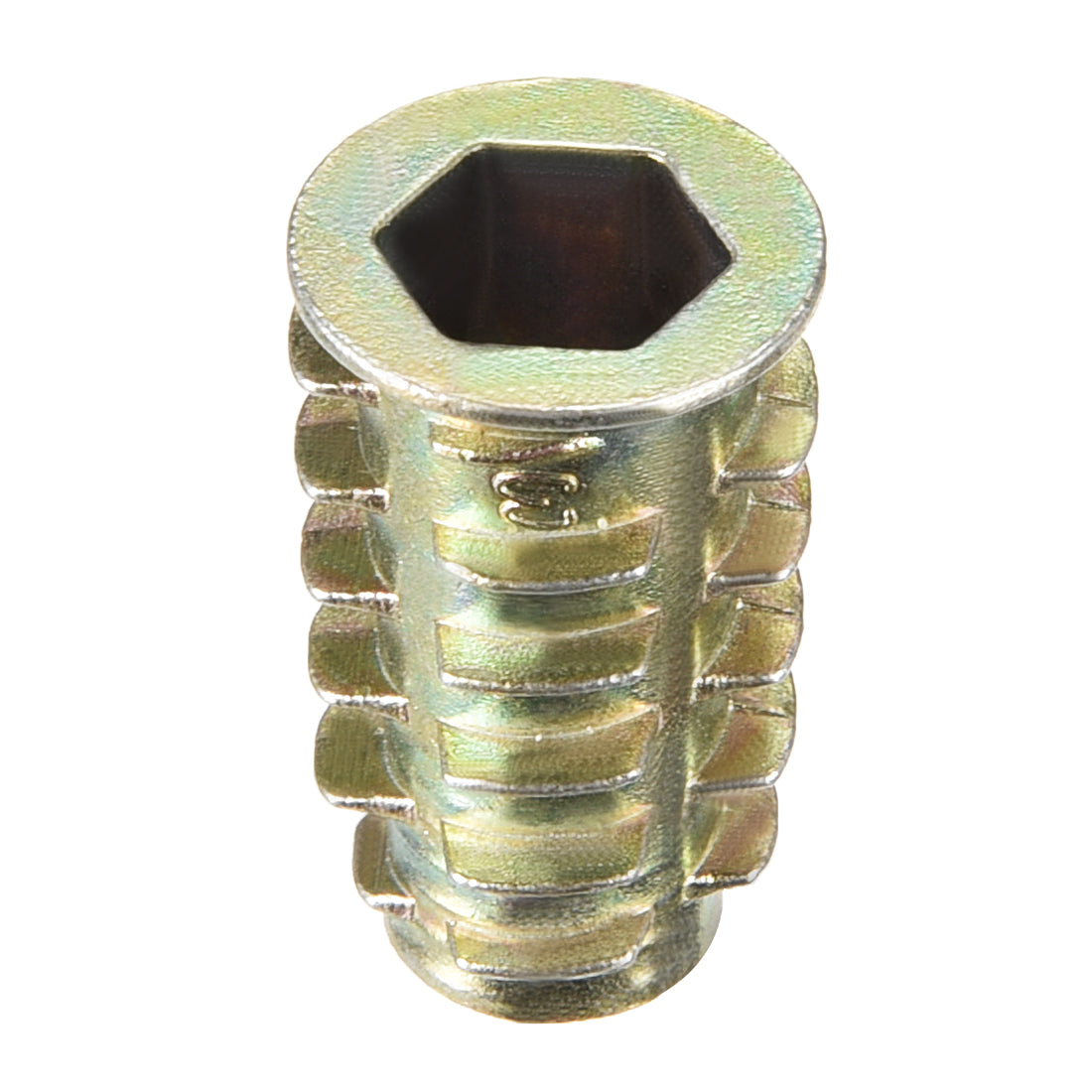 uxcell Uxcell Threaded Insert Nuts Zinc Alloy Hex Socket M8 Internal Threads 23mm Length 10pcs