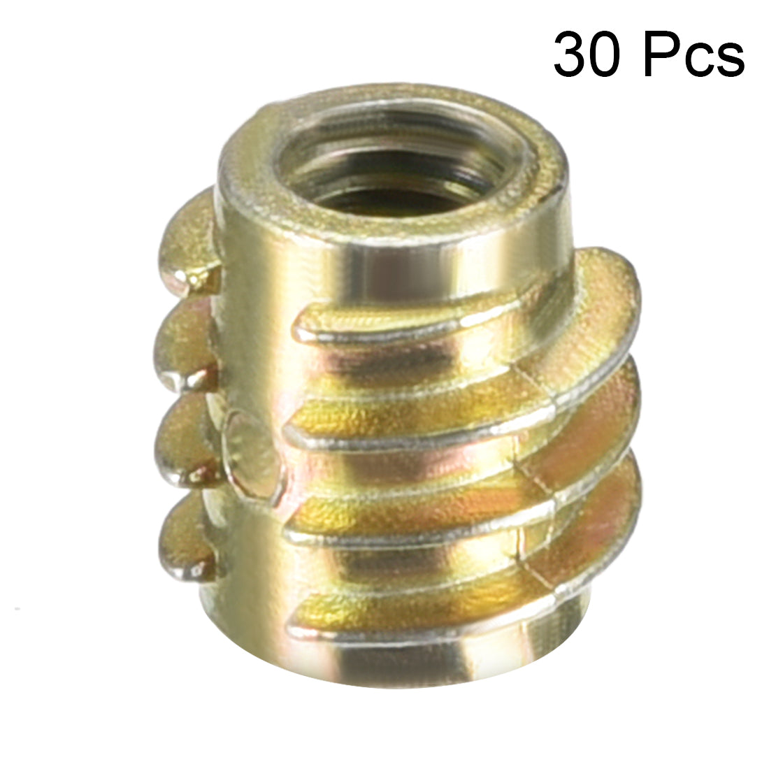 uxcell Uxcell Threaded Insert Nuts Zinc Alloy Hex-Flush M4 Internal Threads 8mm Length 30pcs