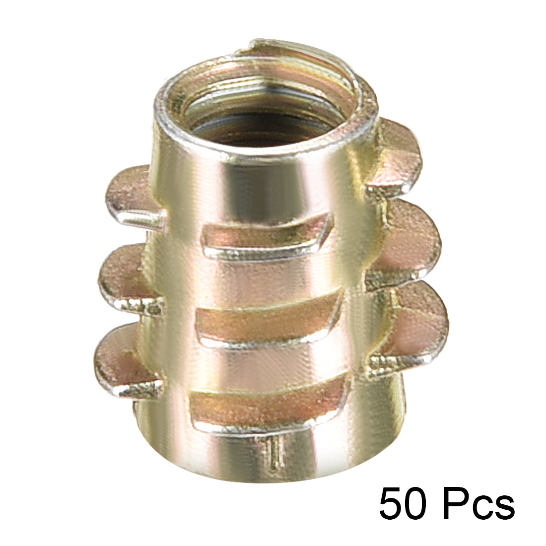 uxcell Uxcell Threaded Insert Nuts Zinc Alloy Hex-Flush M5 Internal Threads 10mm Length 50pcs