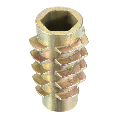 Harfington Uxcell Threaded Insert Nuts Zinc Alloy Hex-Flush M6 Internal Threads 20mm Length 30pcs