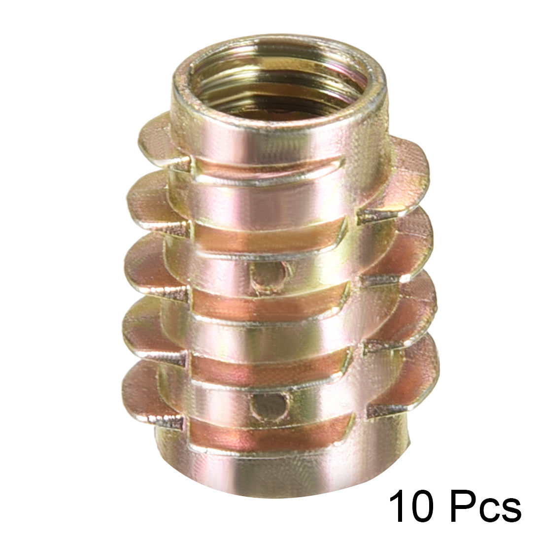 uxcell Uxcell Threaded Insert Nuts Zinc Alloy Hex-Flush M8 Internal Threads 18mm Length 10pcs