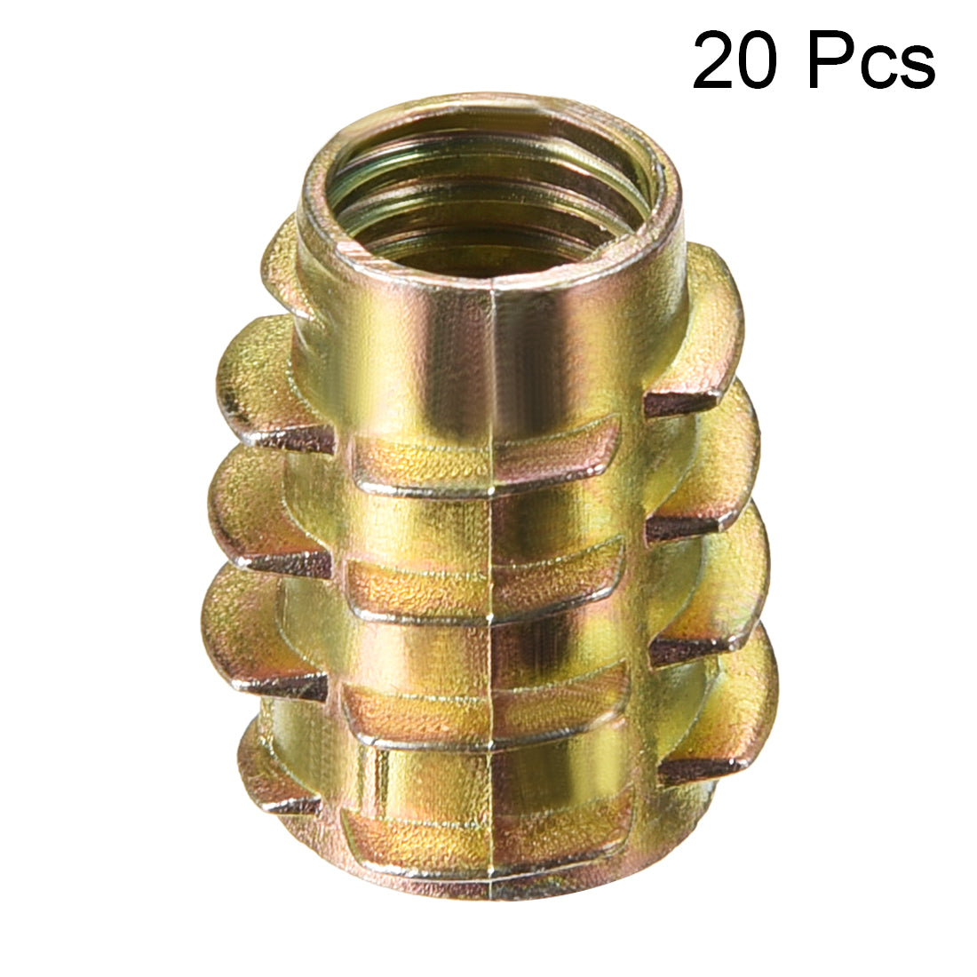 uxcell Uxcell Threaded Insert Nuts Zinc Alloy Hex-Flush M10 Internal Threads 20mm Length 20pcs