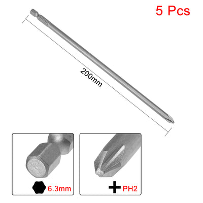 Harfington Hex Shank Magnetic Phillips Head Screwdriver Bit S2 High Alloy Steel