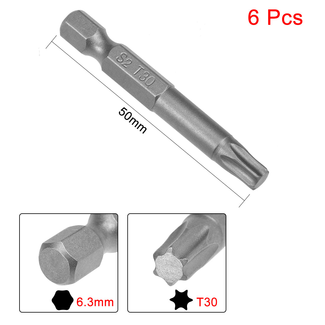 Harfington 1/4" Hex S2 Magnetic Torx Head Screwdriver Bits