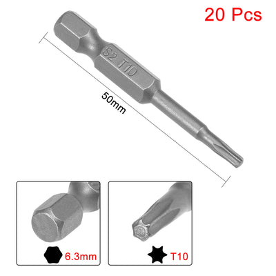 Harfington Uxcell Magnetic Torx Screwdriver Bits, Hex Shank S2 Power Tools