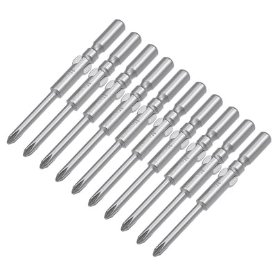 Harfington Uxcell 10 Pcs 5mm Round Shank 60mm Length 3mm PH0 Phillips Magnetic Screwdriver Bits