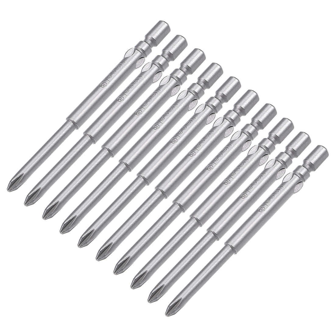 uxcell Uxcell 10 Pcs 4mm Round Shank 60mm Length 3mm PH0 Phillips Magnetic Screwdriver Bits