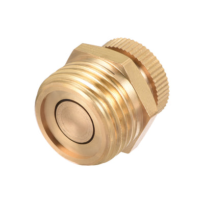 Harfington Uxcell 1/2PT Male Thread Dia Air Compressor Part Brass Tone Security Water Drain Valve